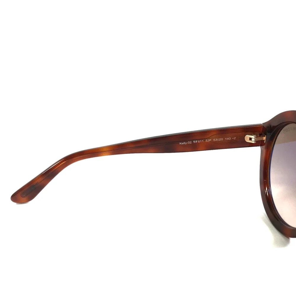 Tom Ford Sunglasses Kelly-02 TF611 53F Tortoise Frames w/ Brown Gradient Lenses